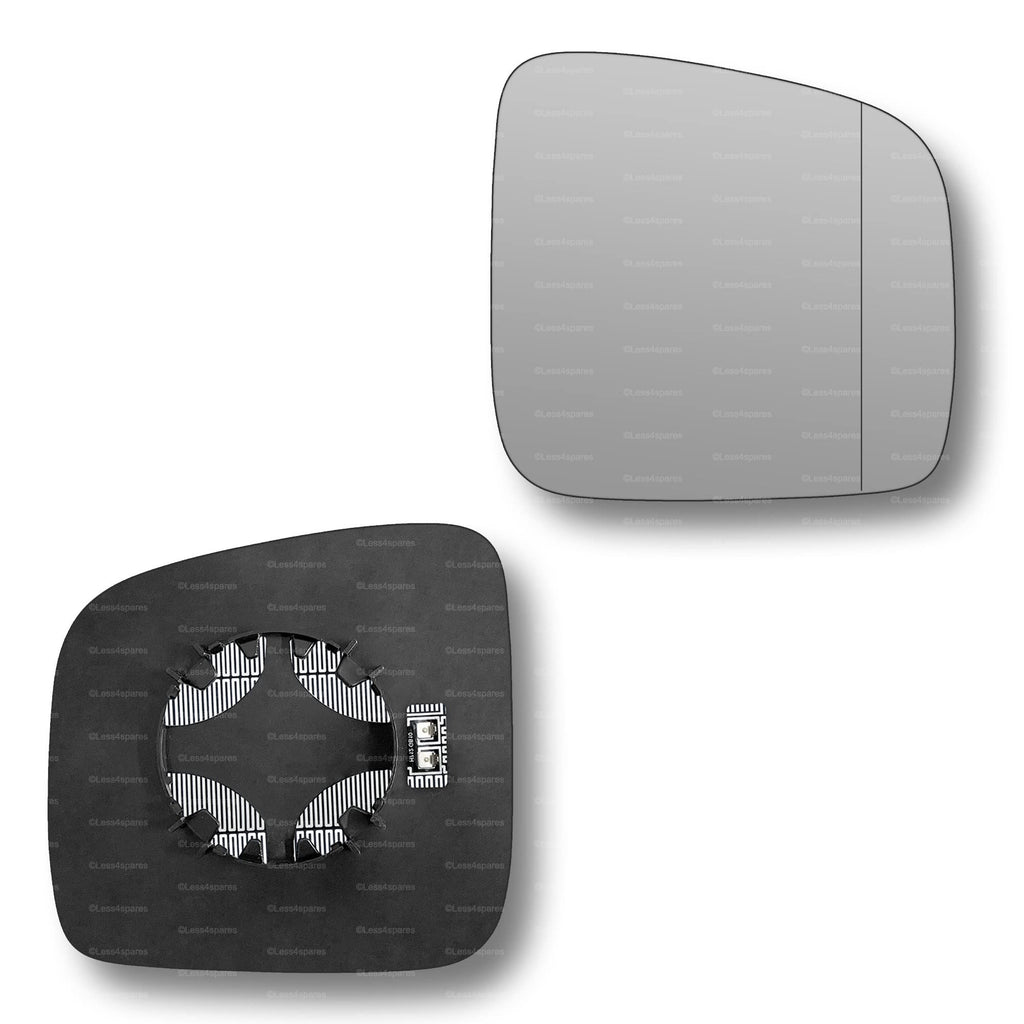 Replacement Wing Mirror Glass Right for VW Transporter 2003-2009 Clip-On Driver Off side Heated with Blind Spot