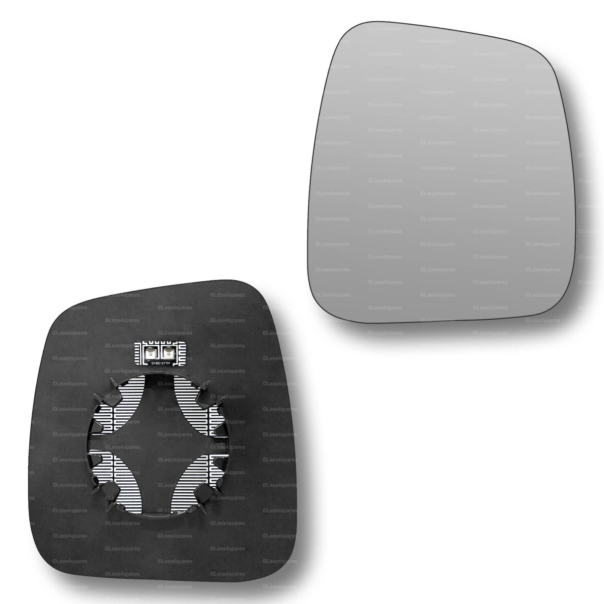 Replacement Wing Mirror Glass Right for Fiat Fiorino 2007-2022 Clip-On Driver Off side Heated Convex
