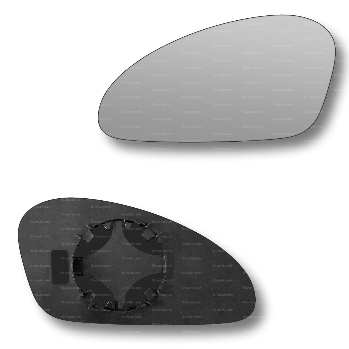 Replacement Wing Mirror Glass Left for Seat Toledo 2003-2009 Clip-On Passenger Near Side N/S Convex