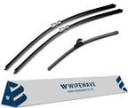 WipeWave Windscreen Wiper Blades for VW Lupo GTI 2000-2005 Hatchback, 19" 18" 11" Front and rear Side pin, U-Hook