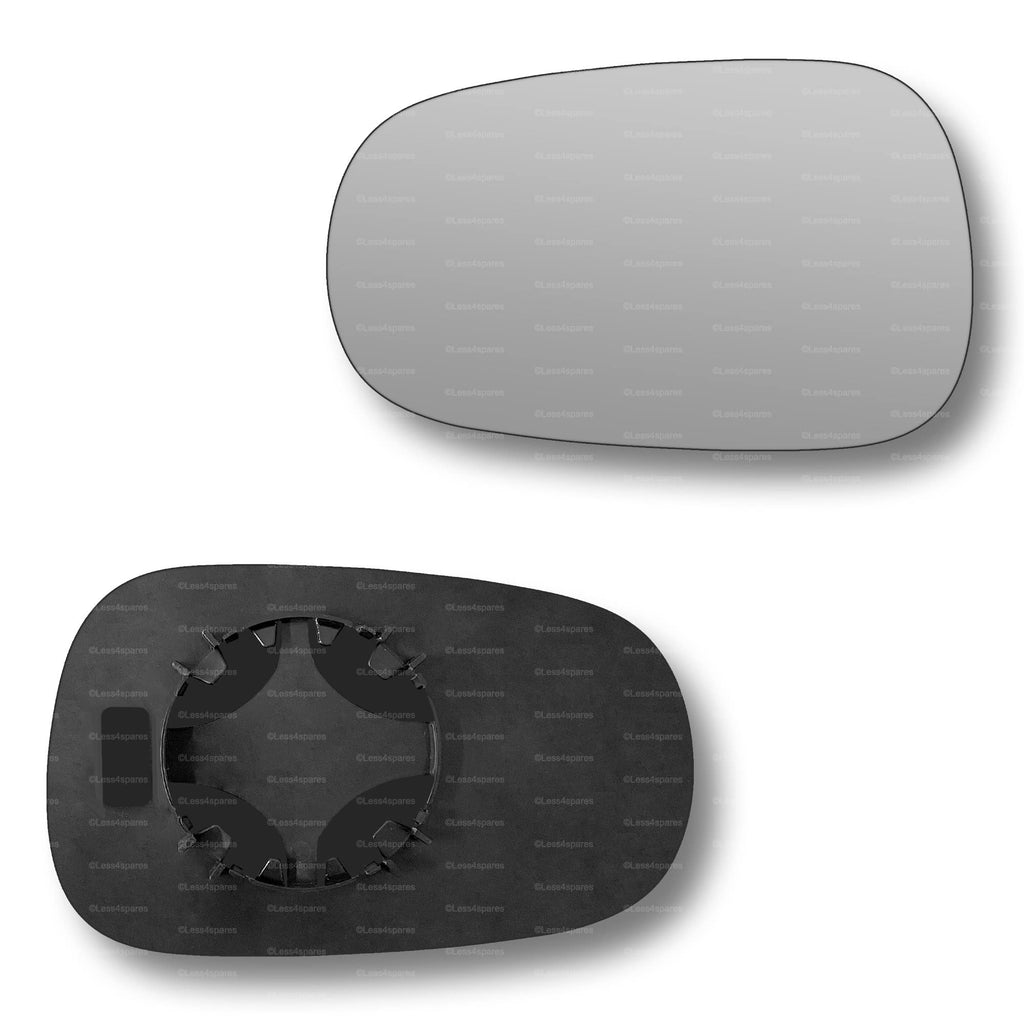 Replacement Wing Mirror Glass Left for Renault Clio 1994-2005 Clip-On Passenger Near Side N/S Convex