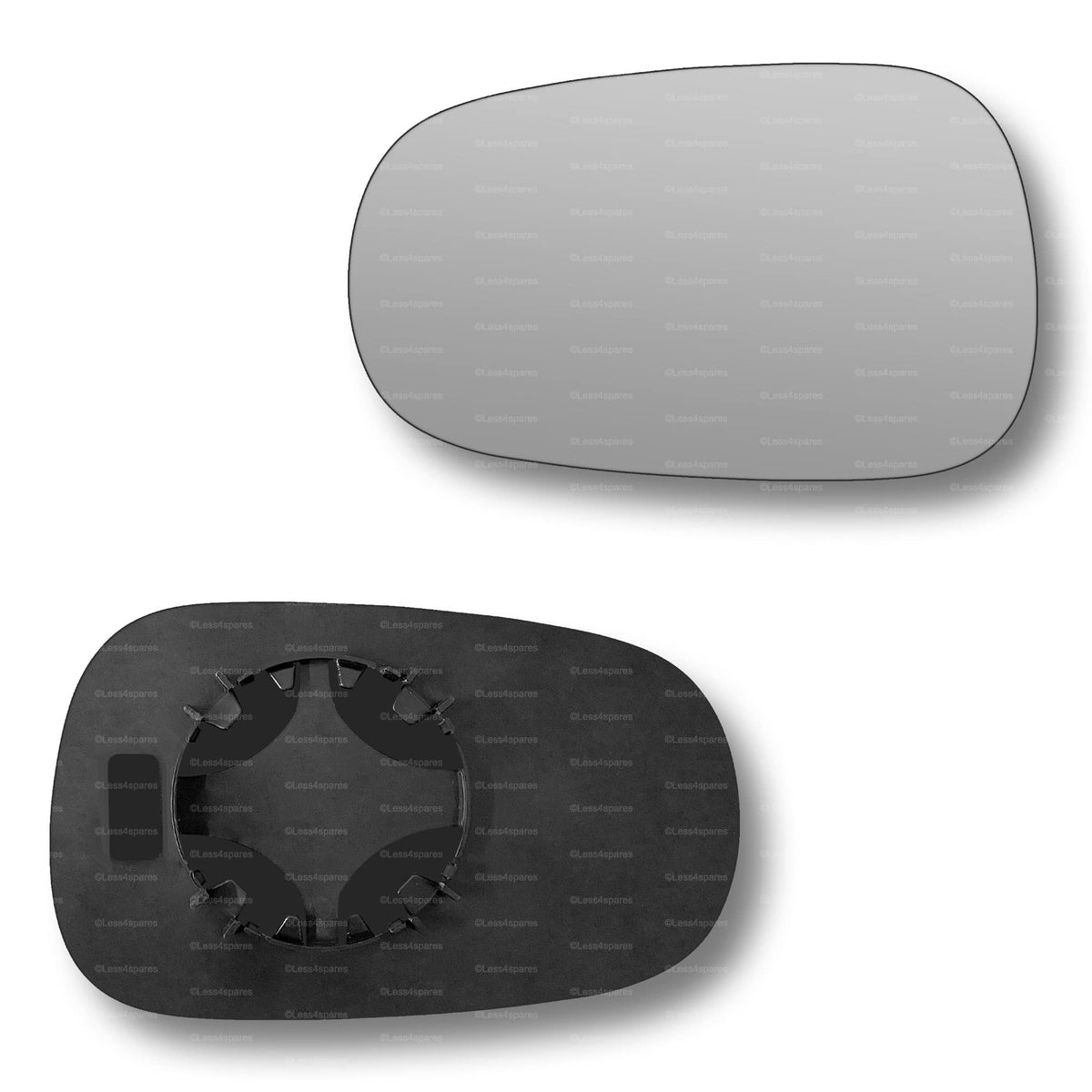 Replacement Wing Mirror Glass Left for Renault Clio 1994-2005 Clip-On Passenger Near Side N/S Convex