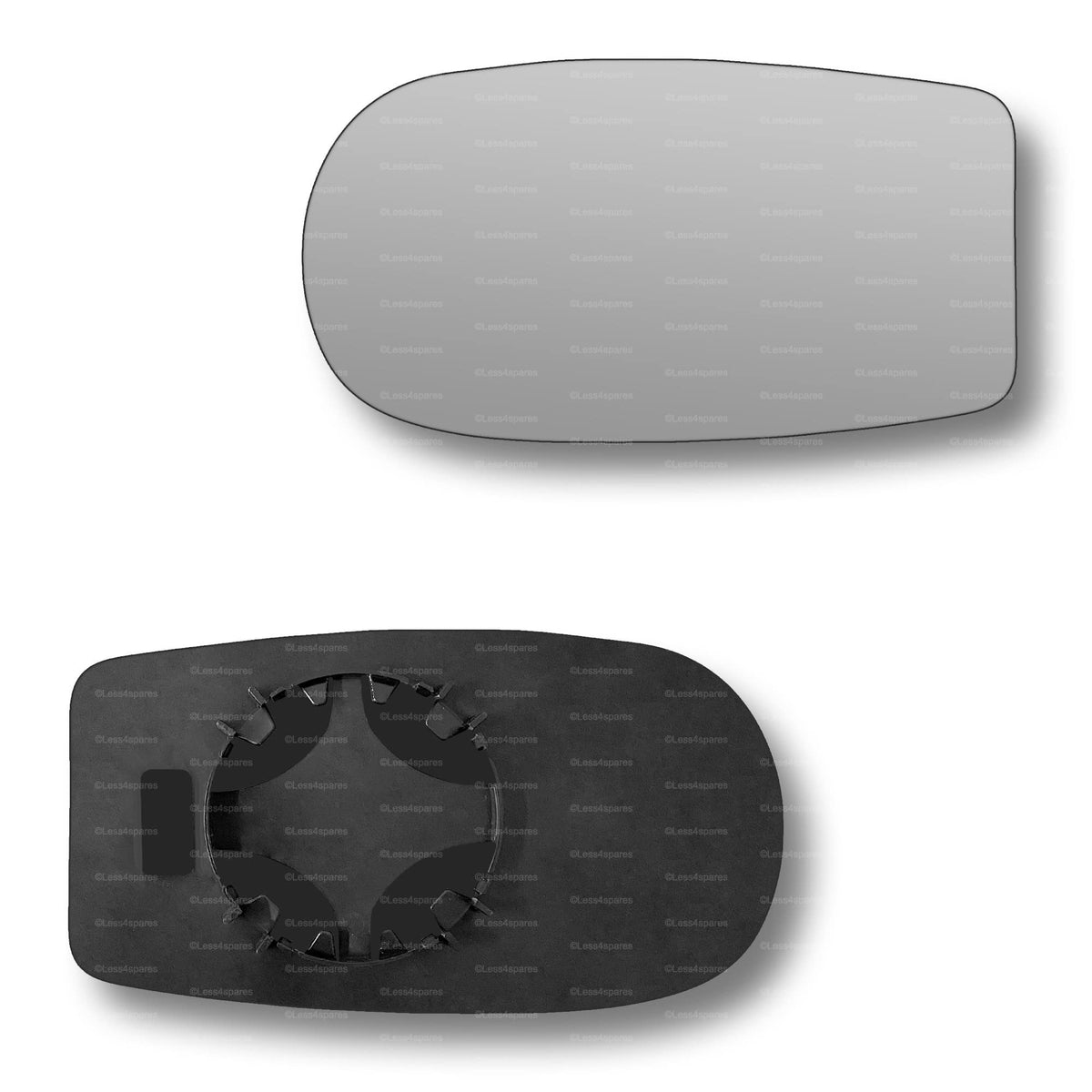 Replacement Wing Mirror Glass Left for Fiat Punto 1999-2009 Clip-On Passenger Near Side N/S Convex