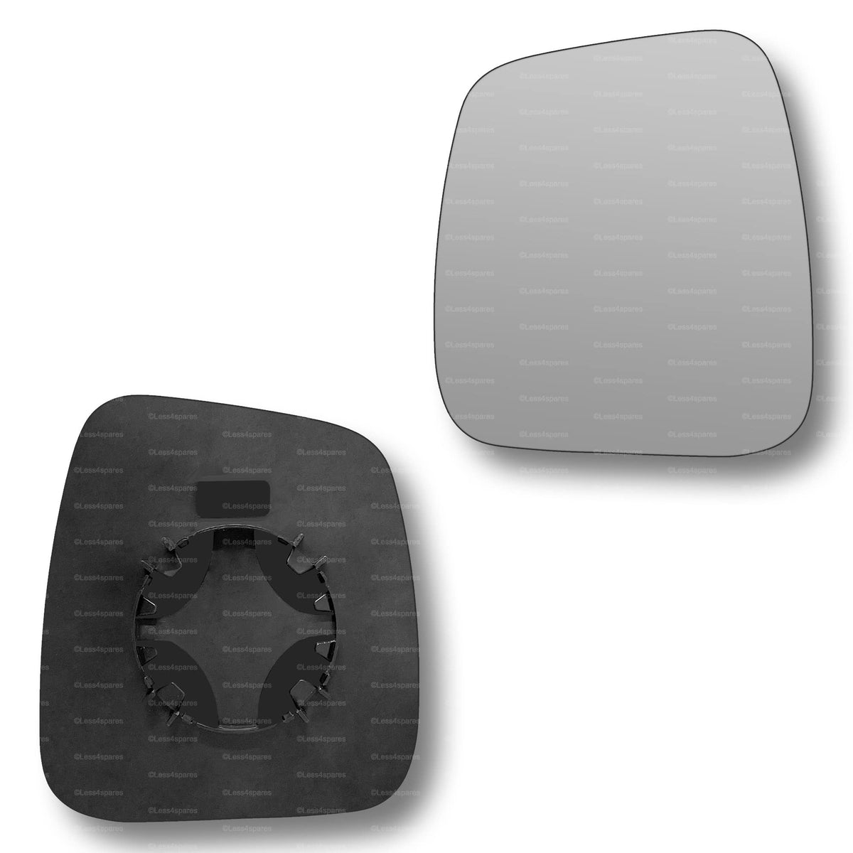 Replacement Wing Mirror Glass Left for Fiat Fiorino 2007-2022 Clip-On Passenger Near Side N/S Convex