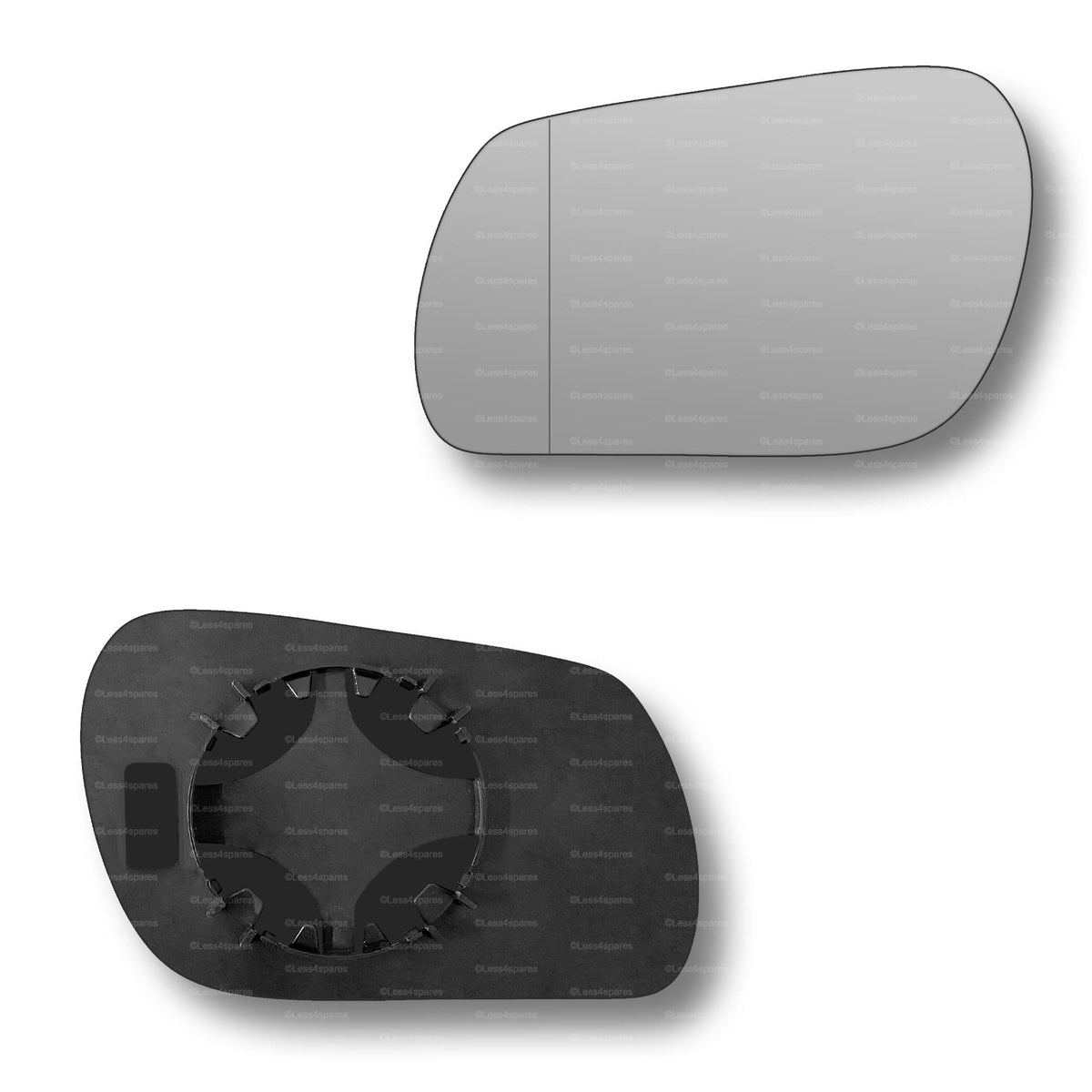 Replacement Wing Mirror Glass Left for Mazda 2 2003-2007 Clip-On Passenger Near Side N/S with Blind Spot