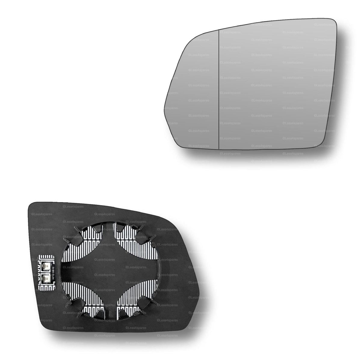 Replacement Wing Mirror Glass Left for Mercedes M-Class 2008-2011 Clip-On Passenger Near Side N/S Heated with Blind Spot