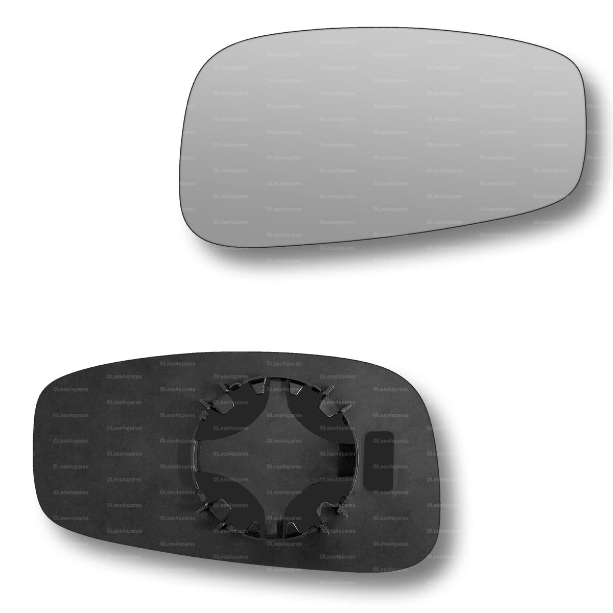 Replacement Wing Mirror Glass Right for Fiat Stilo 2001-2007 Clip-On Driver Off side Convex