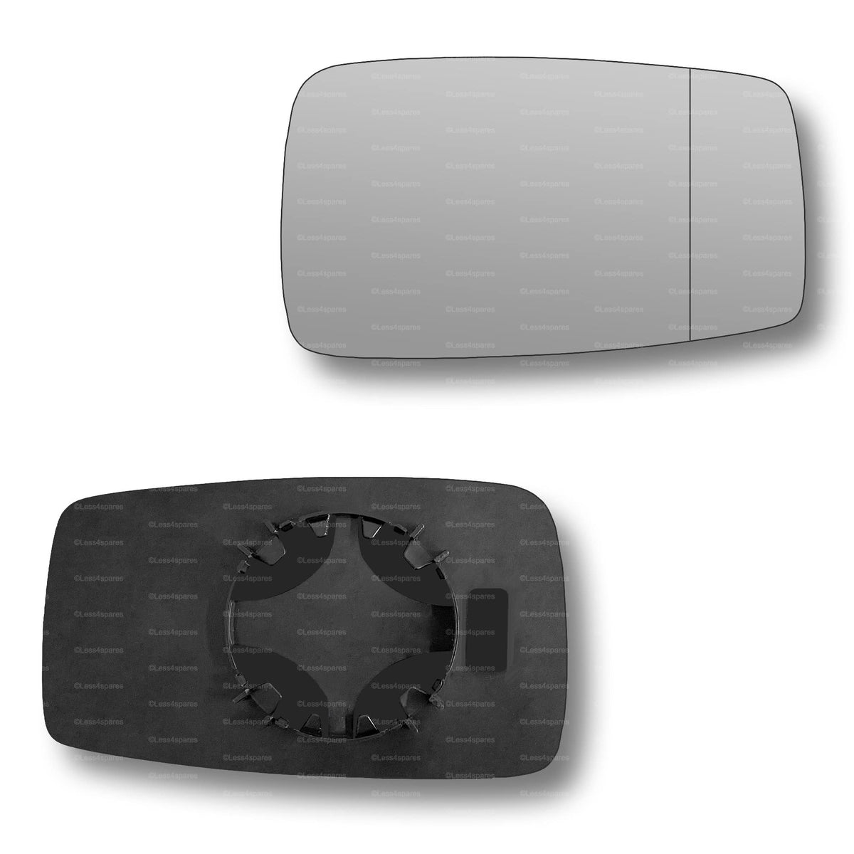 Replacement Wing Mirror Glass Left for Audi 80 90 Coupe Cabriolet 1986-1996 Clip-On Passenger Near Side N/S with Blind Spot