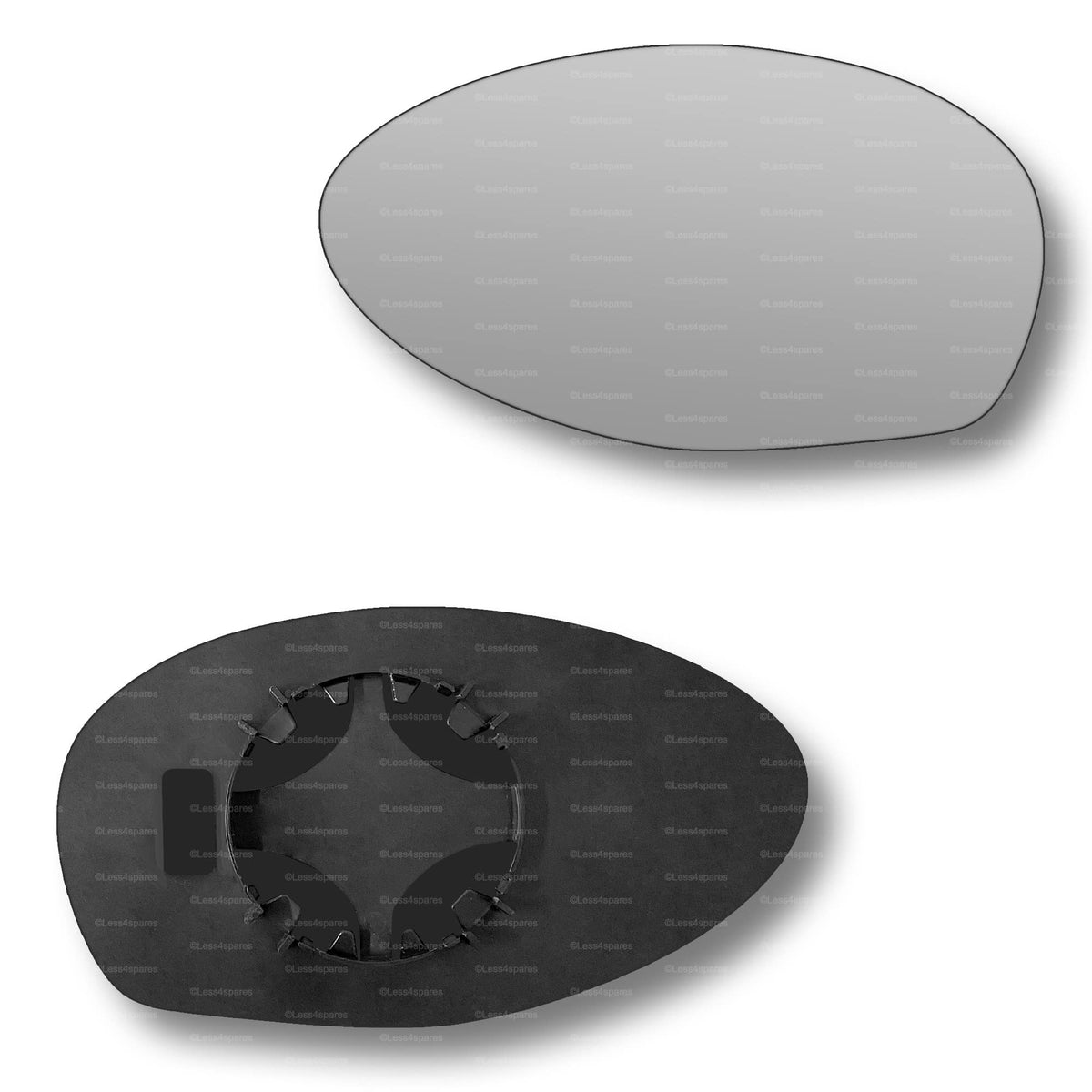 Replacement Wing Mirror Glass Left for Alfa Romeo GT 2003-2010 Clip-On Passenger Near Side N/S Heated Convex
