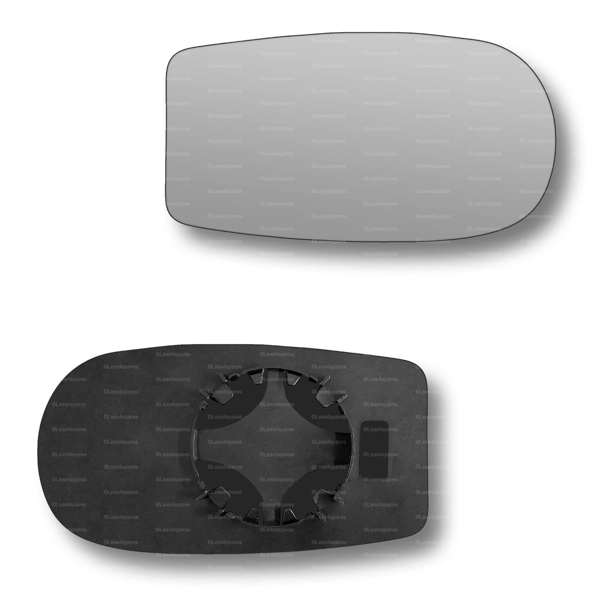 Replacement Wing Mirror Glass Right for Fiat Punto 1999-2009 Clip-On Driver Off side Convex