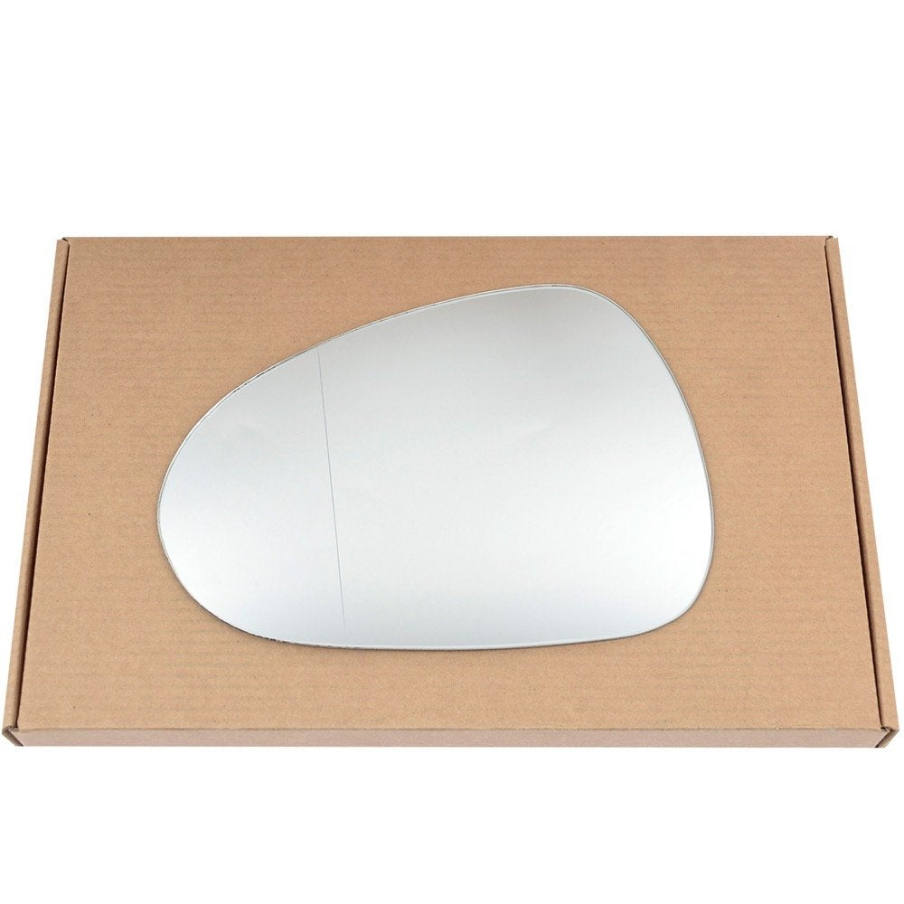 Replacement Side View Wing Door Mirror Glass for Seat Ibiza 2008-2017 Stick-On (Wide Angle - Aspherical, Left Passenger Side)