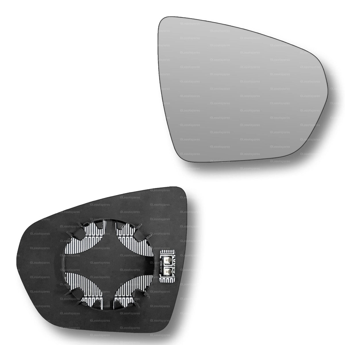 Replacement Wing Mirror Glass Right for DS DS7 Crossback 2018-2020 Clip-On Driver Off side Heated Convex