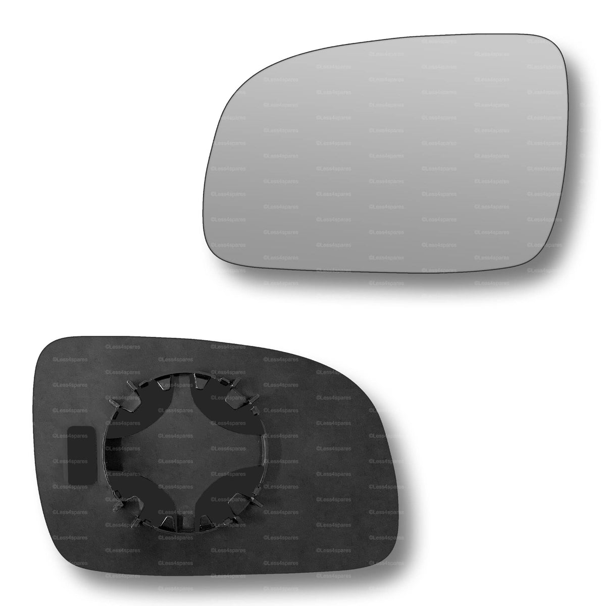 Replacement Wing Mirror Glass Left for VW Polo 2000-2002 Clip-On Passenger Near Side N/S Convex