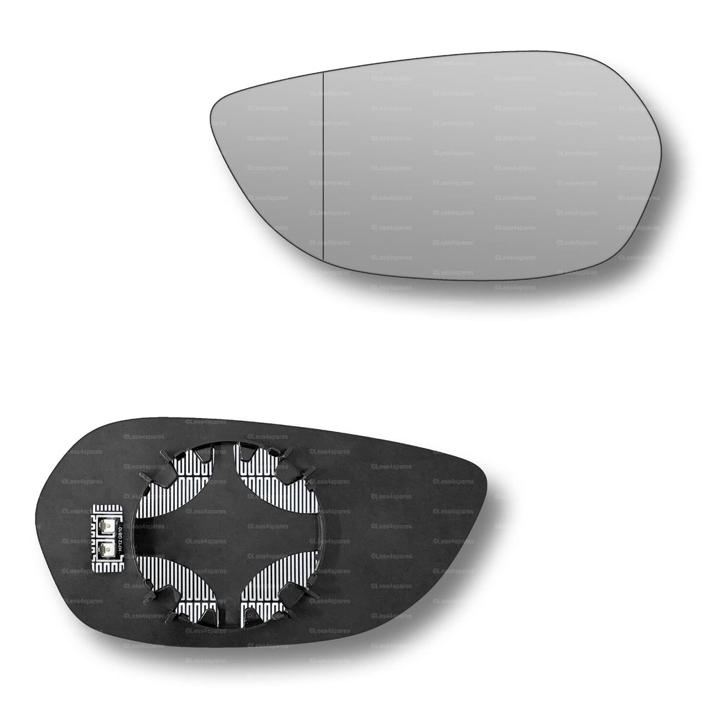 Replacement Wing Mirror Glass Left for Aston Martin DB11 2016-2022 Clip-On Passenger Near Side N/S Heated with Blind Spot