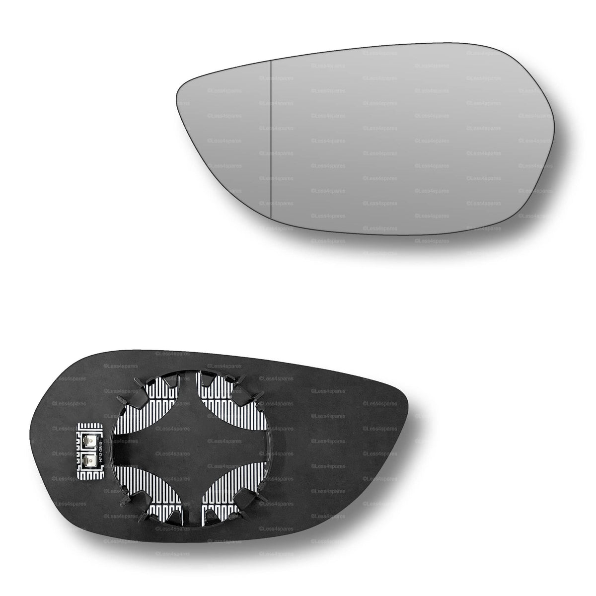 Replacement Wing Mirror Glass Left for Aston Martin DB11 2016-2022 Clip-On Passenger Near Side N/S Heated with Blind Spot