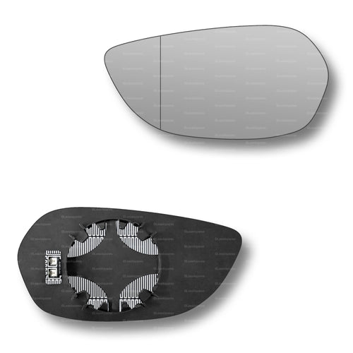 Replacement Wing Mirror Glass Left for Aston Martin DB11 2016-2022 Clip-On Passenger Near Side N/S Heated with Blind Spot