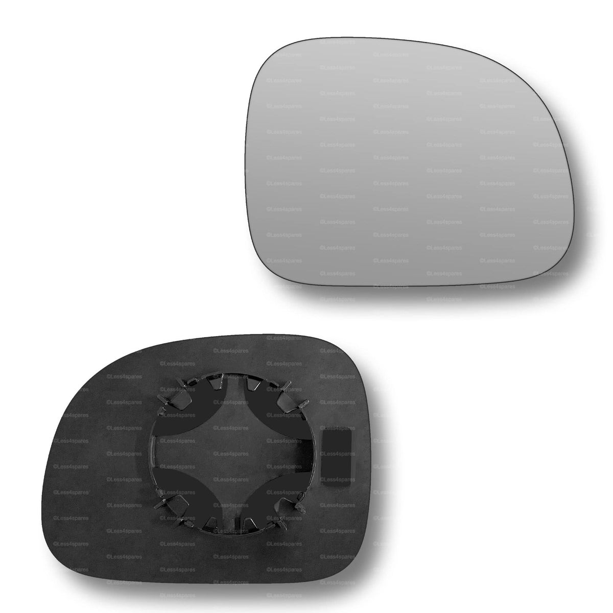 Replacement Wing Mirror Glass Right for Fiat Panda 2009-2022 Clip-On Driver Off side Convex