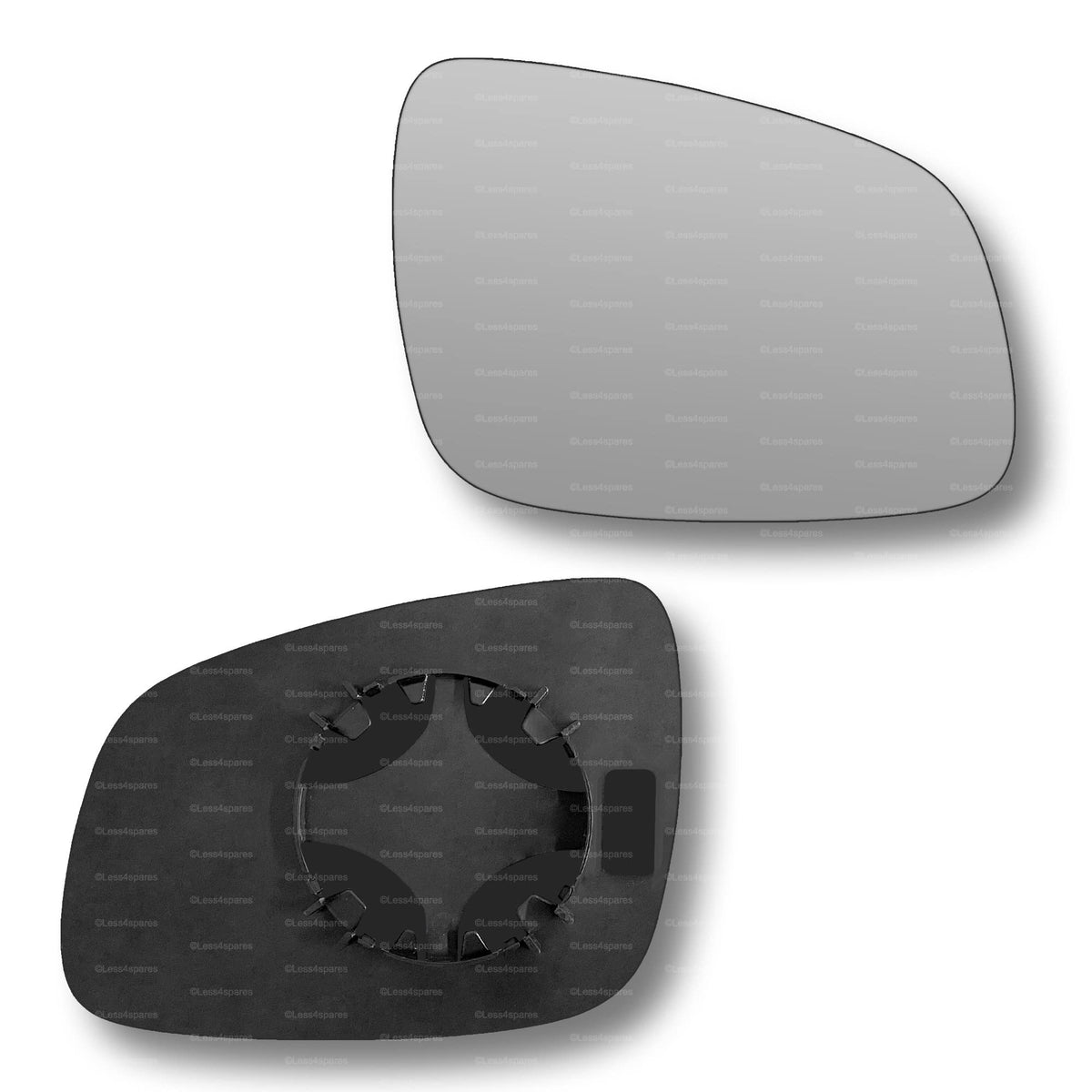 Replacement Wing Mirror Glass Right for Chevrolet Spark 2009-2015 Clip-On Driver Off side Convex