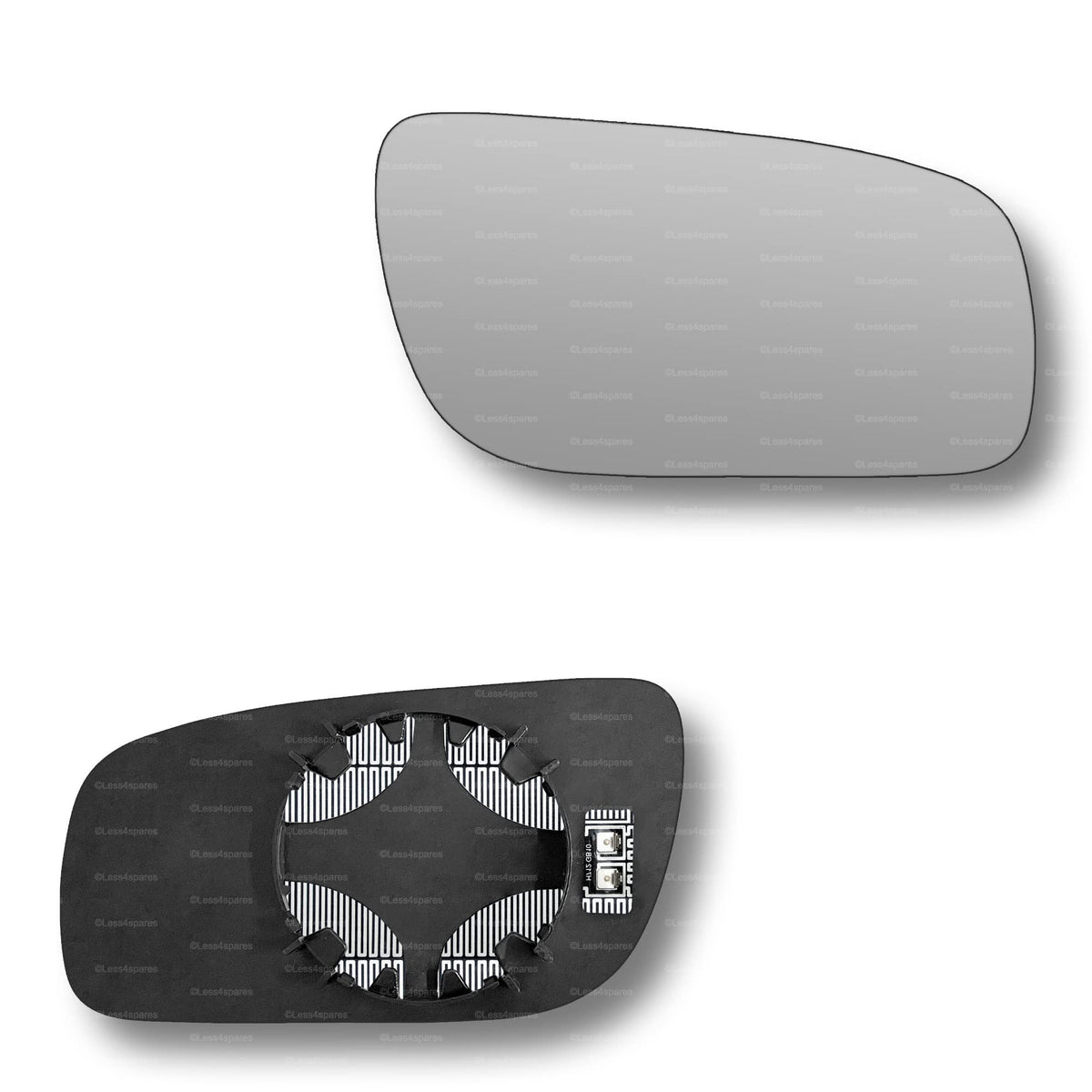 Replacement Wing Mirror Glass Right for Mercedes E-Class 2006-2009 Clip-On Driver Off side Heated Convex