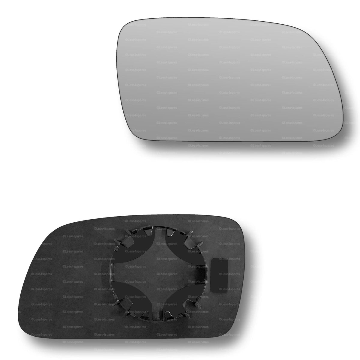 Replacement Wing Mirror Glass Right for Peugeot 407 2004-2009 Clip-On Driver Off side Heated Convex