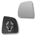 Replacement Wing Mirror Glass Left for Fiat Doblo 2010-2022 Clip-On Passenger Near Side N/S Heated Convex