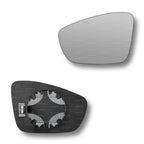 Replacement Wing Mirror Glass Left for VW Polo 2009-2017 Clip-On Passenger Near Side N/S Heated Convex