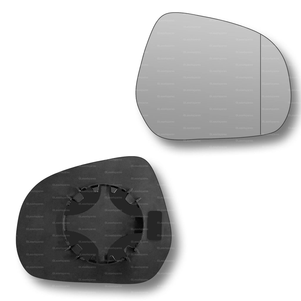 Replacement Wing Mirror Glass Right for Vauxhall Agila 2008-2015 Clip-On Driver Off side with Blind Spot