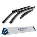 WipeWave Windscreen Wiper Blades for Toyota Avensis 1997-2003 Estate, 21" 18" 14" Front & Rear U-Hook