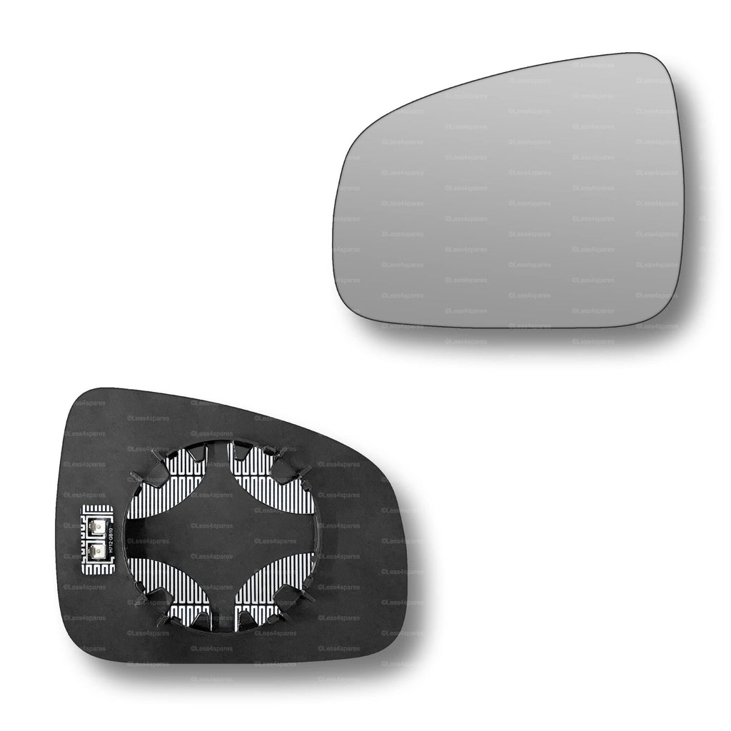 Replacement Wing Mirror Glass Left for Dacia Duster 2014-2018 Clip-On Passenger Near Side N/S Heated Convex