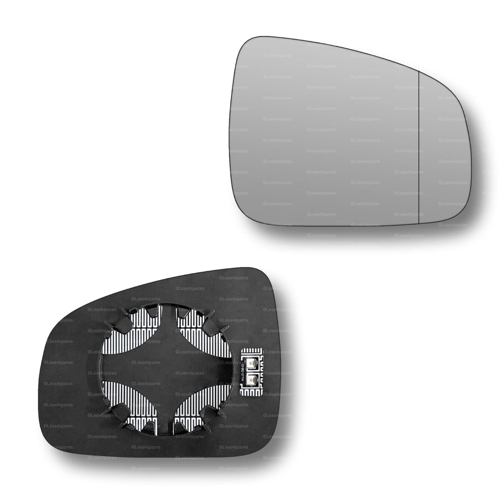 Replacement Wing Mirror Glass Right for Dacia Logan MCV 2013-2021 Clip-On Driver Off side Heated with Blind Spot