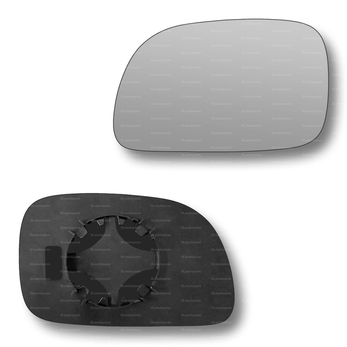 Replacement Wing Mirror Glass Left for Chrysler Voyager 1996-2007 Clip-On Passenger Near Side N/S Convex