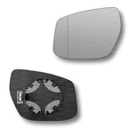 Replacement Wing Mirror Glass Left for Nissan Pulsar 2014-2019 Clip-On Passenger Near Side N/S Heated with Blind Spot