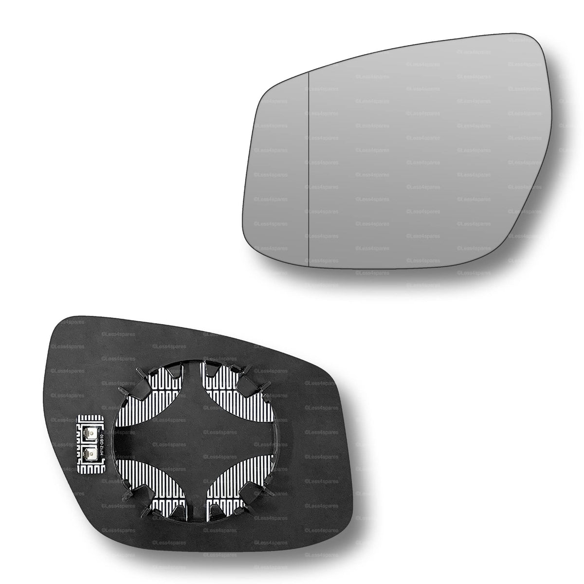Replacement Wing Mirror Glass Left for Nissan Pulsar 2014-2019 Clip-On Passenger Near Side N/S Heated with Blind Spot