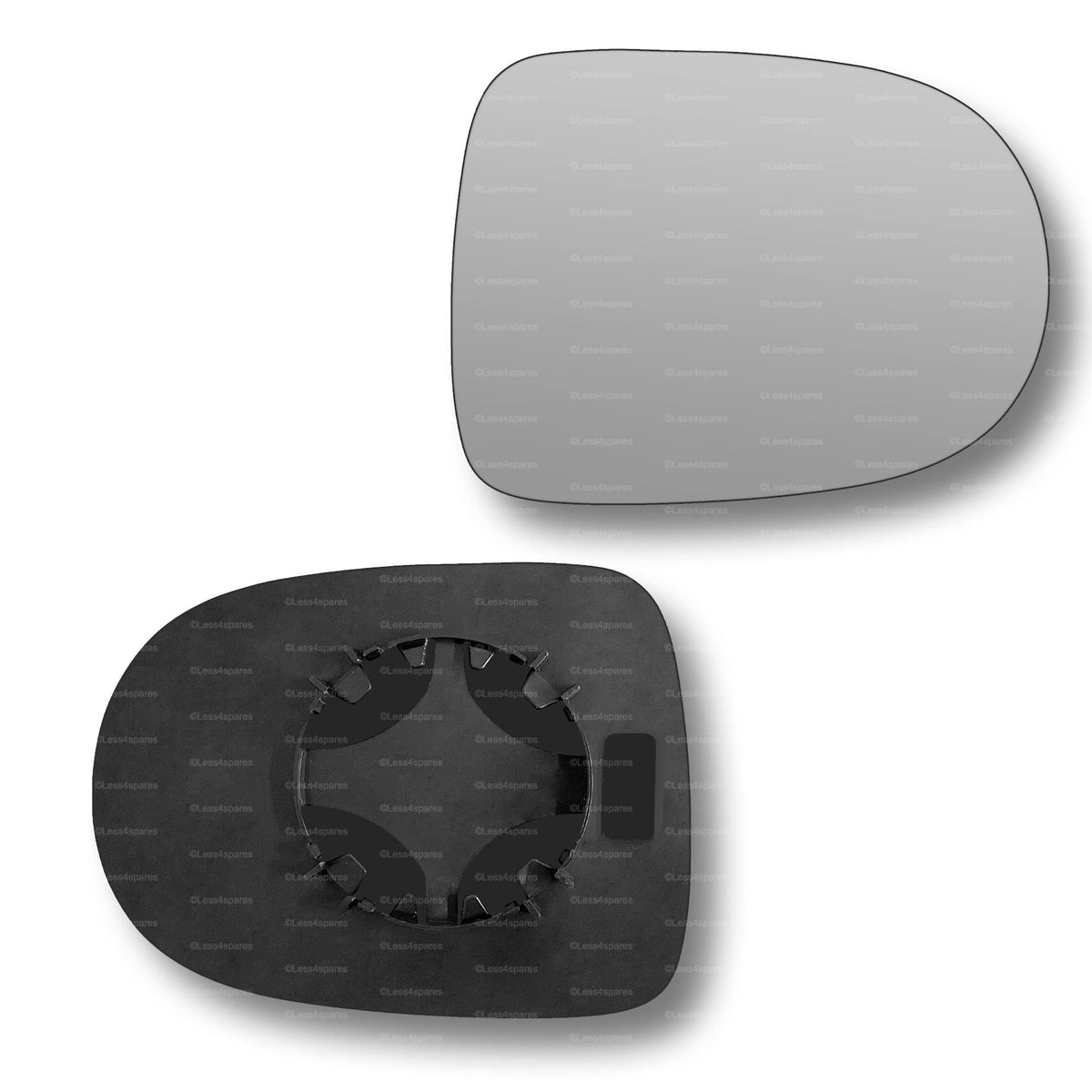 Replacement Wing Mirror Glass Right for Renault Clio 2009-2012 Clip-On Driver Off side Convex