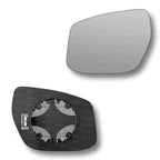 Replacement Wing Mirror Glass Left for Nissan Pulsar 2014-2019 Clip-On Passenger Near Side N/S Heated Convex