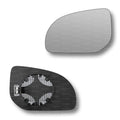 Replacement Wing Mirror Glass Left for Hyundai i20 2008-2012 Clip-On Passenger Near Side N/S Heated Convex