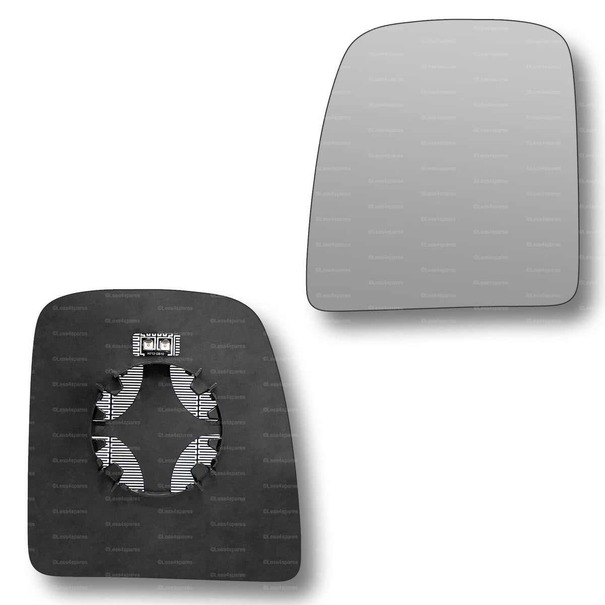Replacement Wing Mirror Glass Left for Peugeot Expert 2007-2016 Clip-On Passenger Near Side N/S Heated Convex