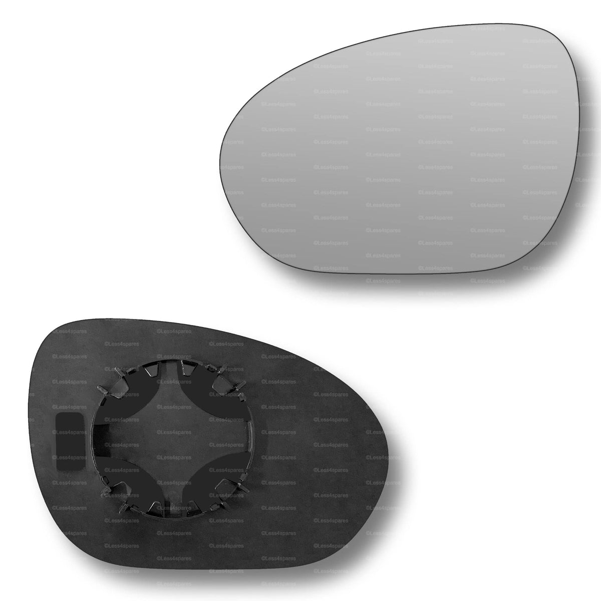Replacement Wing Mirror Glass Left for Nissan Juke 2011-2014 Clip-On Passenger Near Side N/S Convex