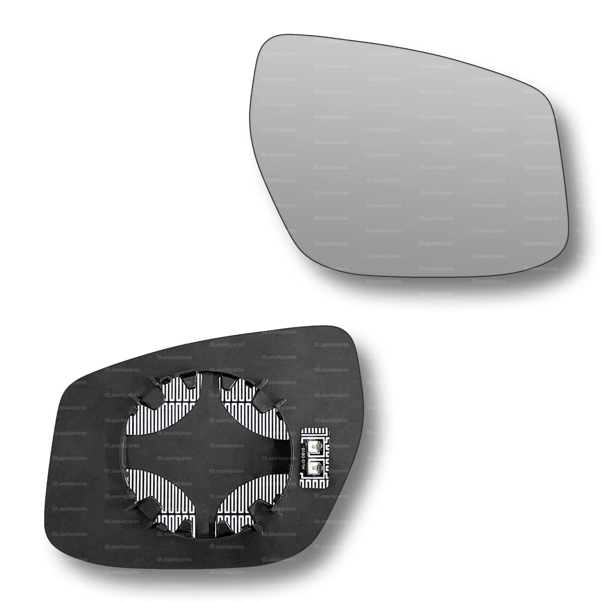 Replacement Wing Mirror Glass Right for Nissan Pulsar 2014-2019 Clip-On Driver Off side Heated Convex