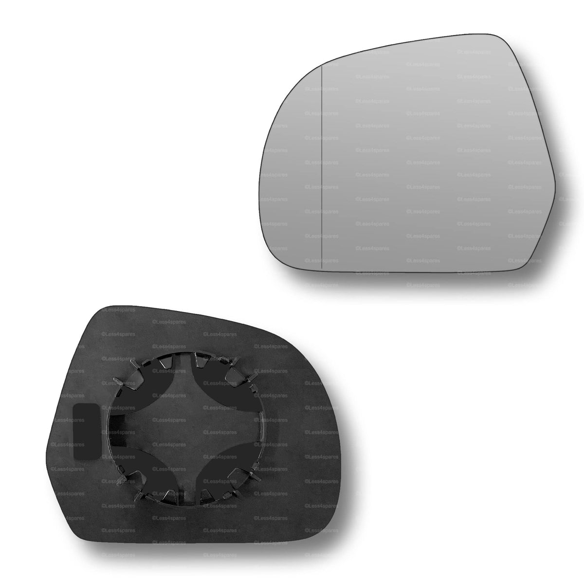 Replacement Wing Mirror Glass Left for Dacia Duster 2010-2014 Clip-On Passenger Near Side N/S with Blind Spot