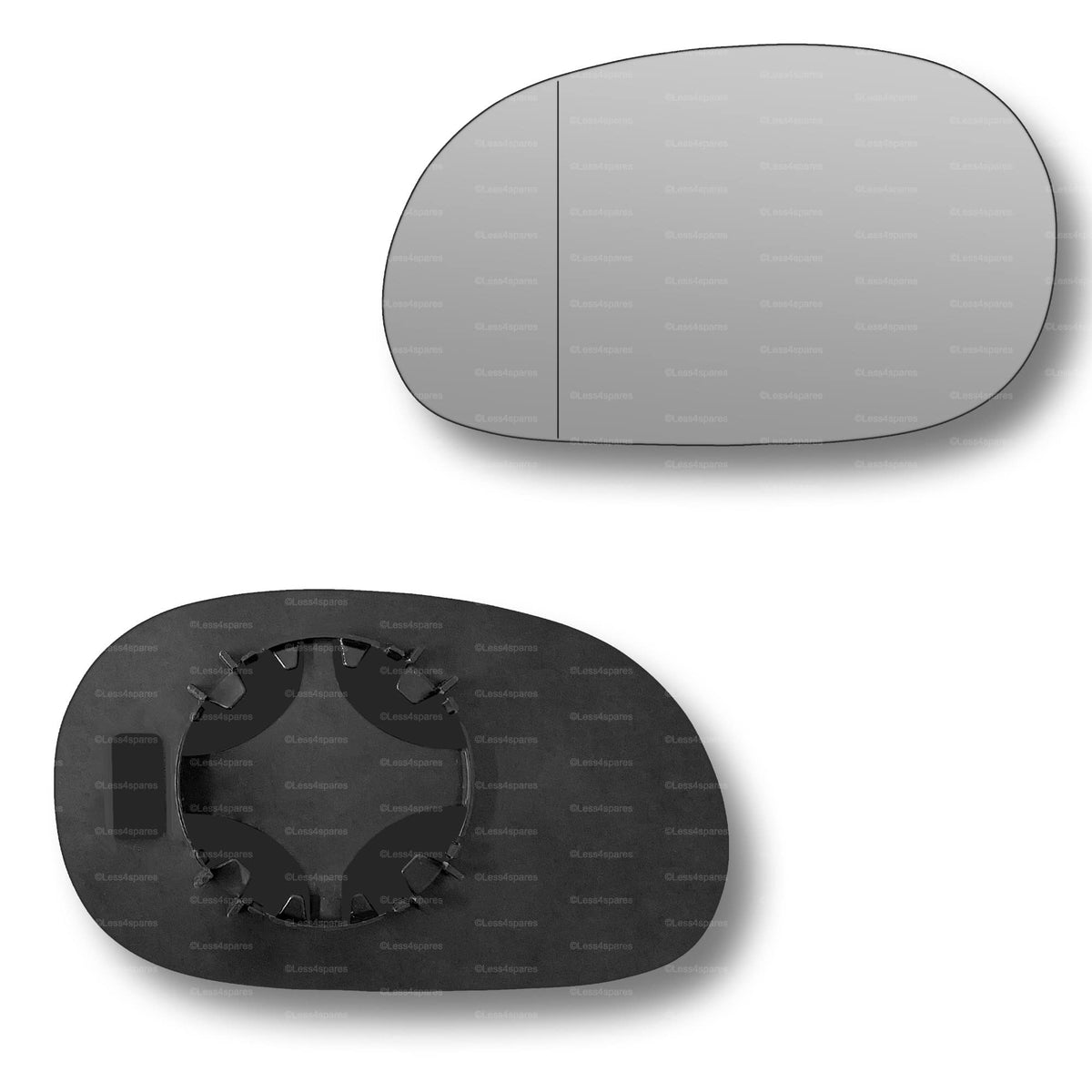 Replacement Wing Mirror Glass Left for Renault Laguna 1993-2001 Clip-On Passenger Near Side N/S with Blind Spot