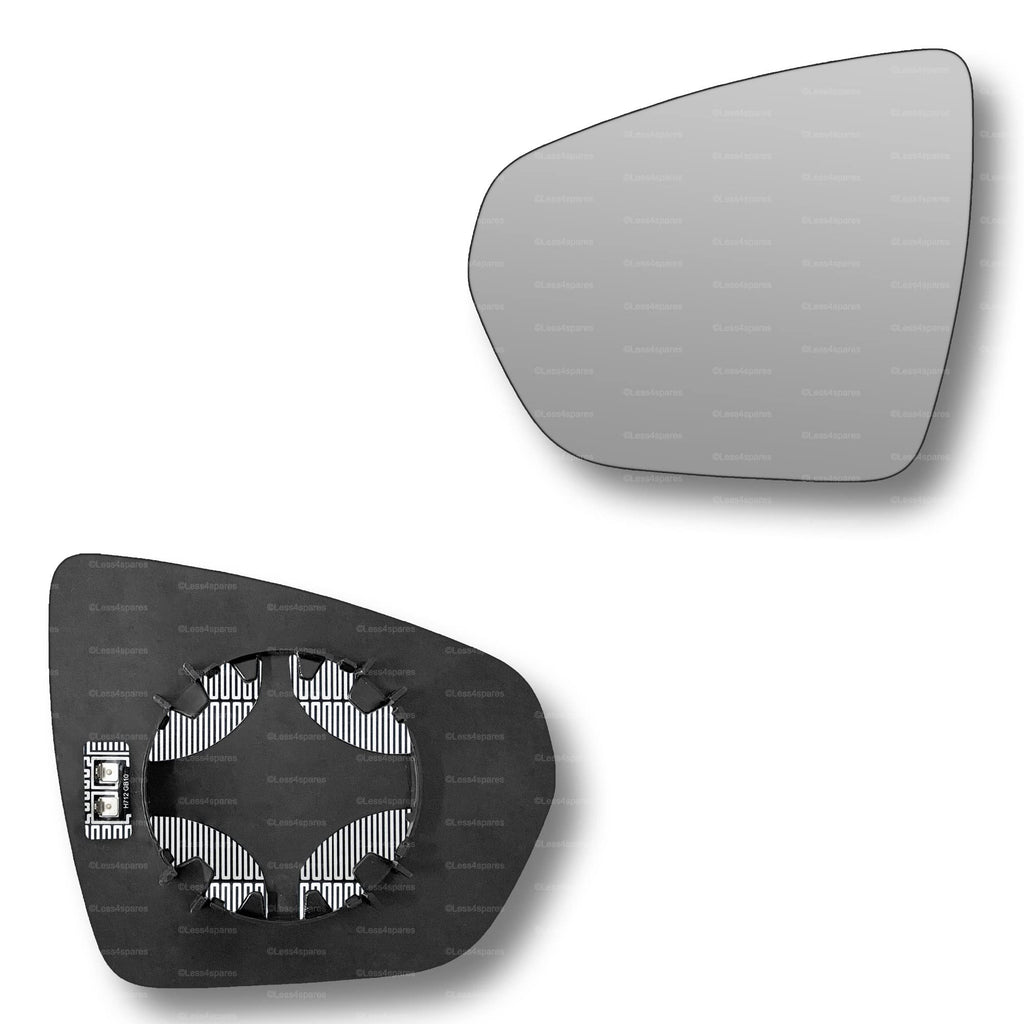 Replacement Wing Mirror Glass Left for Peugeot 3008 5008 2017-2022 Clip-On Passenger Near Side N/S Heated Convex