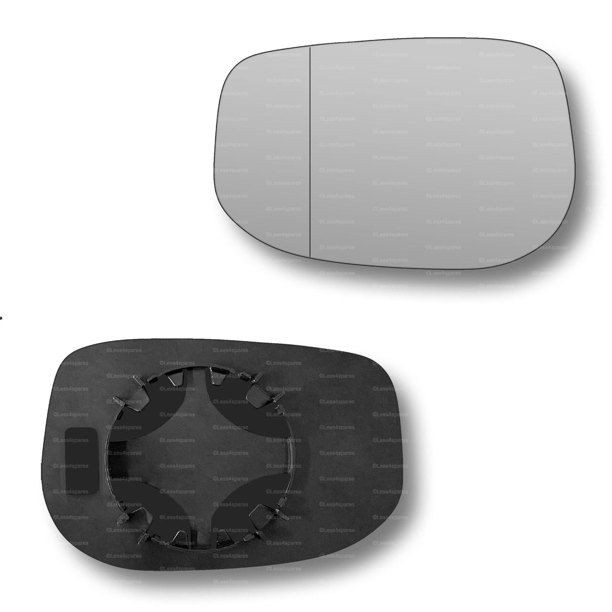 Replacement Wing Mirror Glass Left for Honda Jazz 2008-2015 Clip-On Passenger Near Side N/S with Blind Spot