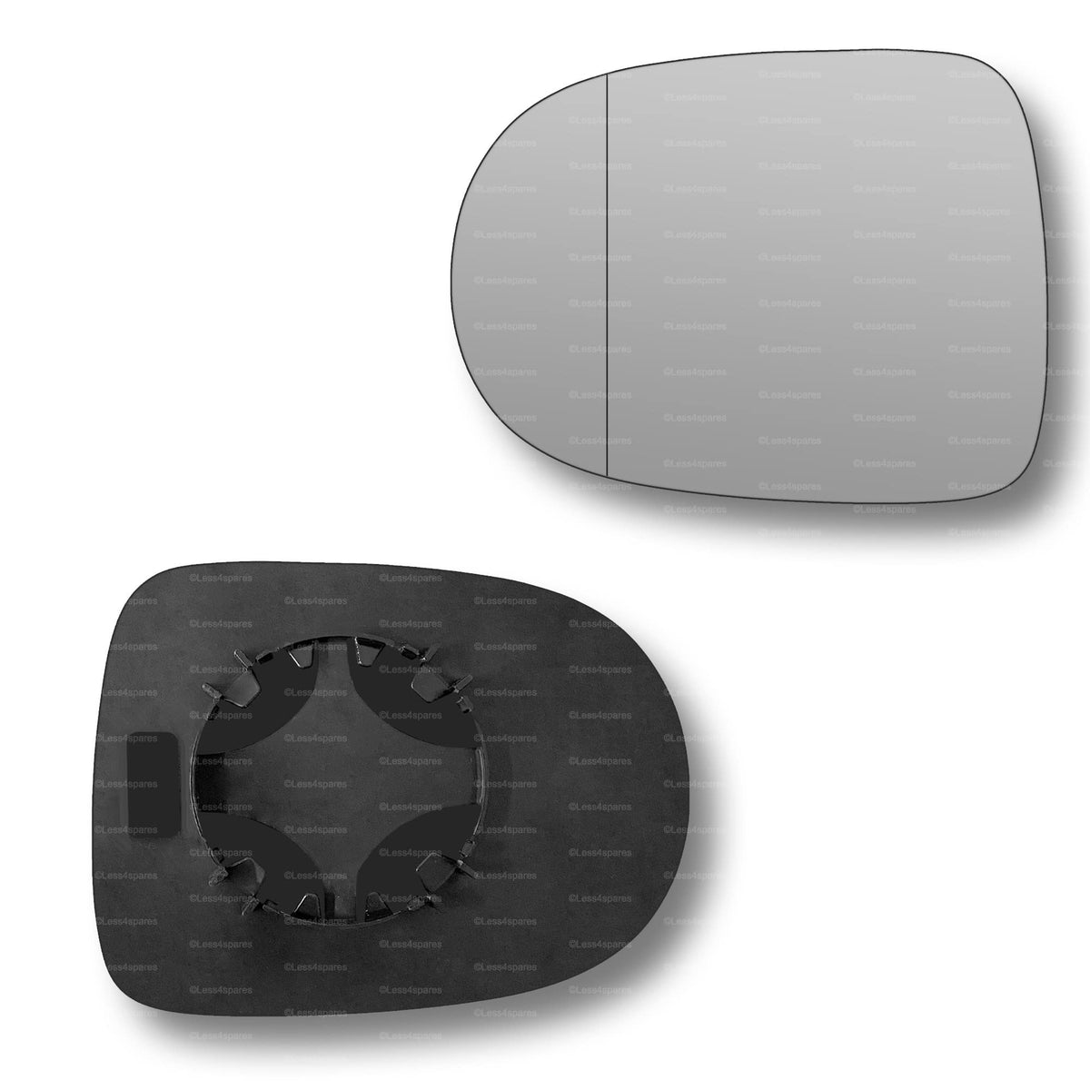 Replacement Wing Mirror Glass Left for Renault Twingo 2010-2014 Clip-On Passenger Near Side N/S with Blind Spot