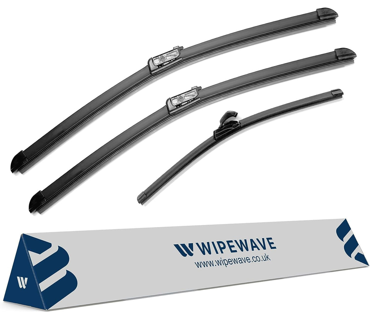 WipeWave Windscreen Wiper Blades for VW Sharan 2010-2021 MPV, 28" 16" 13" Front and rear Slim Top, Rear Special
