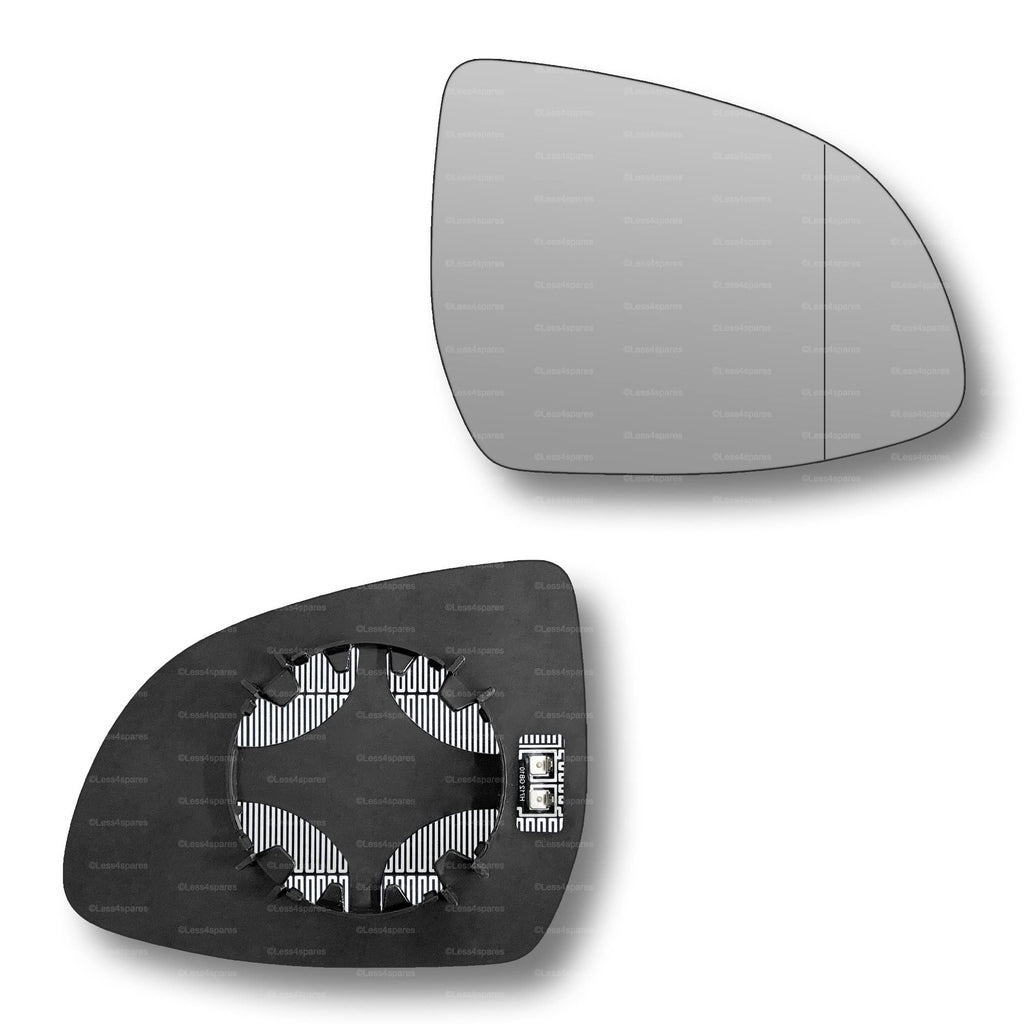 Replacement Wing Mirror Glass Right for BMW X5 2013-2018 Clip-On Driver Off side Heated with Blind Spot