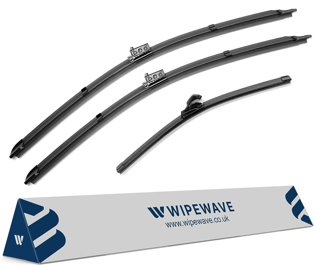 WipeWave Windscreen Wiper Blades for Mercedes V-Class Marco Polo 2019-2023 Van, 28" 18" 16" Front Push Button TypeE