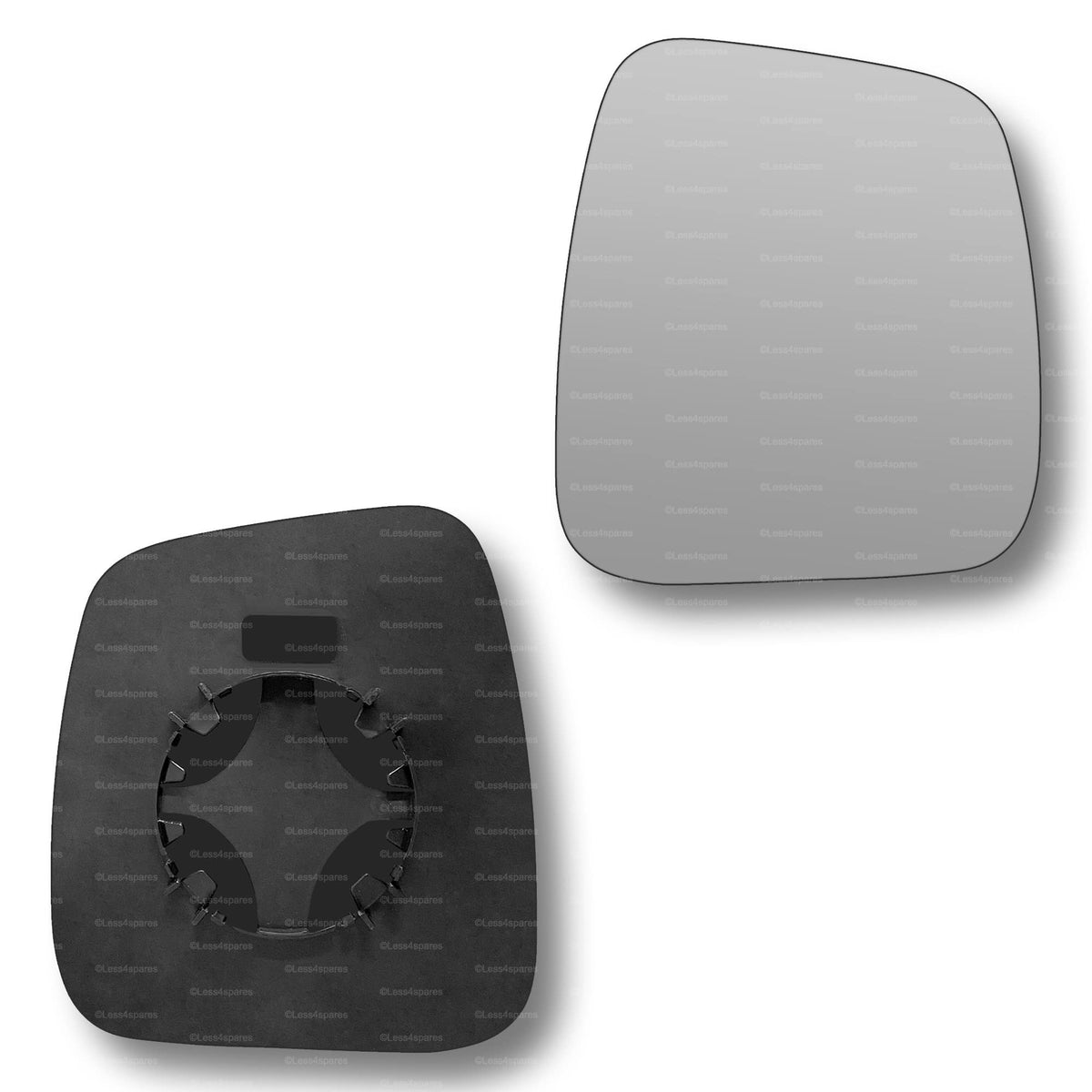 Replacement Wing Mirror Glass Right for Fiat Fiorino 2007-2022 Clip-On Driver Off side Convex