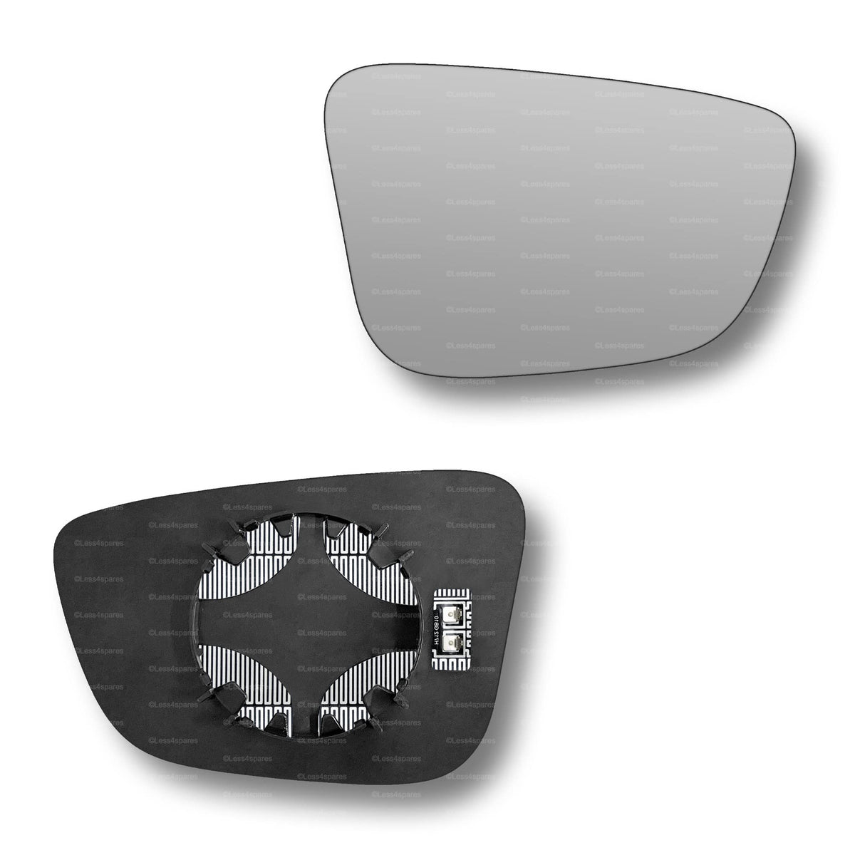 Replacement Wing Mirror Glass Right for BMW 3 Series 2019-2022 Clip-On Driver Off side Heated Convex