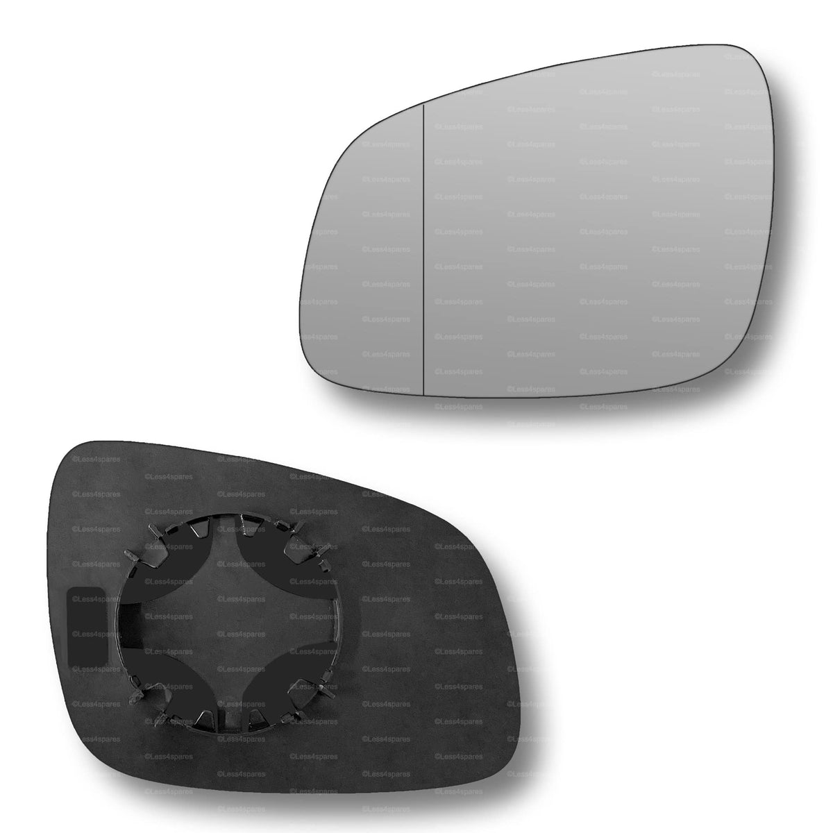 Replacement Wing Mirror Glass Left for Chevrolet Spark 2009-2015 Clip-On Passenger Near Side N/S with Blind Spot